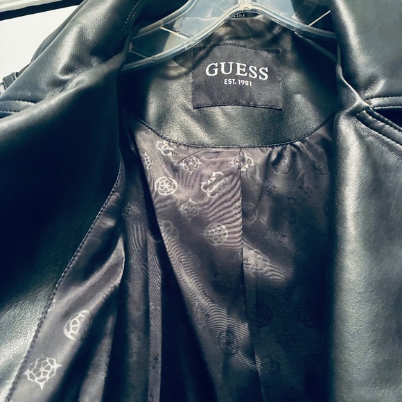Guess Oversized Faux Leather Moto Jacket - Picture 6 of 13